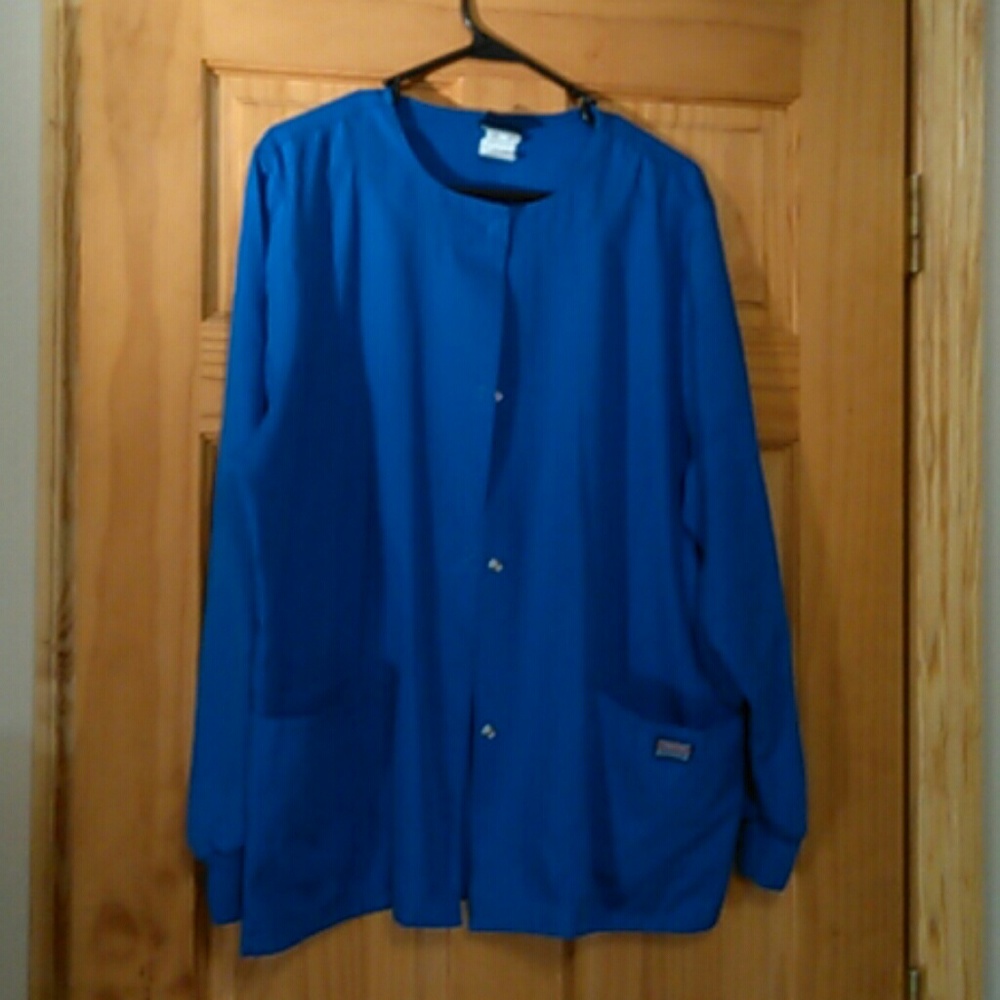 Cherokee scrub jacket royal blue nwot